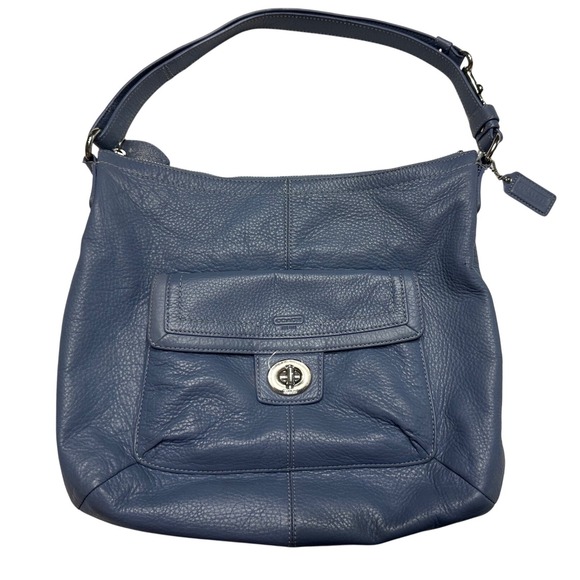 Coach Penelope Leather‎ Convertible Shoulder Bag Cornflower Blue F19045 - Picture 1 of 8